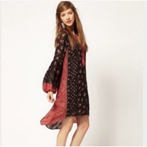 Free People Boho High - Low Hem Printed Shift Dress - Picture 10 of 16